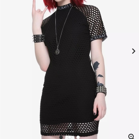 BLACK CRAFT CULT BODYCON   FISHNET DRESS - Picture 4 of 6